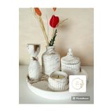 stone powder decorative Dekoratif yuvarlak tepsi, tealight mumluk, kapaklı kutu, iskandinav vazo düğüm sütun biblo beton set