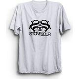 Stone Sour, Logo, Rock Metal Müzik Grubu Baskılı %100 Pamuk Tişört - 12 - 13 Yaş - Beyaz