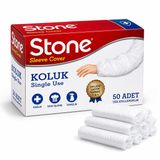 Stone Tek Kullanımlık Kolluk – 50 Adet, Lastikli Hijyenik Koruyucu Kolluk, Gıda Üretimi, Temizlik ve Sağlık İçin Tek Kullanımlık Sleeve Cover