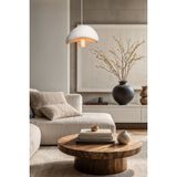 Stone Tekli Beton Sarkıt Avize Iskandinav Tarzı Lüks Bohem Lüks - Beyaz - Büyük 48 cm