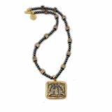 Stoneage F04309 Hematit Taşı Tasarım Şifa Kolyesi