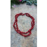 Stoneage Jewellery Mercan Doğal Taş Hem Kısa Hem Uzun Bayan Kolye