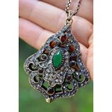 Stoneage Jewellery Zümrüt Doğal Taş Bayan Kolye