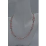 STONEAGE PEMBE KUVARS AŞK TAŞI KOLYE