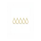 Stonechem 3.5 cm Damla Gold Zamak Kolye Ucu Epoksi ve Takı Yapımına Uygun(5 Adet)
