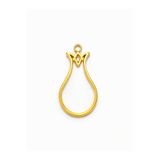 stonechem 3.5 cm Lale Gold Zamak Kolye Ucu Epoksi ve Takı Yapımına Uygun (5Adet)