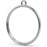 Stonechem 5 Adet Daire Model Metalik Gümüş Zamak Kolye Ucu 3.5 cm – Epoksi Reçine ve Takı Tasarımı İçin Kaliteli Metal Çerçeve (Paslanmaya Dayanıklı, Takı Yapım Aparatı) - Gri