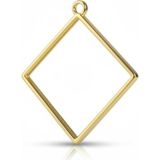 Stonechem 5 Adet Dörtgen Model Gold Zamak Kolye Ucu 3.5 cm – Epoksi Reçine ve Takı Tasarımı İçin Kaliteli Metal Çerçeve (Paslanmaya Dayanıklı, Takı Yapım Aparatı) - Altın