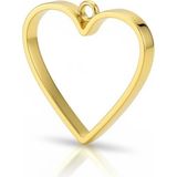 Stonechem 5 Adet Kalp Model Gold Zamak Kolye Ucu 3.5 cm – Epoksi Reçine ve Takı Tasarımı İçin Kaliteli Metal Çerçeve (Paslanmaya Dayanıklı, Takı Yapım Aparatı) - Altın