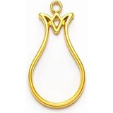 Stonechem 5 Adet Lale Model Gold Zamak Kolye Ucu 3.5 cm – Epoksi Reçine ve Takı Tasarımı İçin Kaliteli Metal Çerçeve (Paslanmaya Dayanıklı, Takı Yapım Aparatı) - Altın