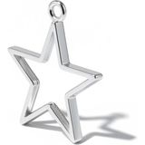 Stonechem 5 Adet Yıldız Model Metalik Gümüş Zamak Kolye Ucu 3.5 cm – Epoksi Reçine ve Takı Tasarımı İçin Kaliteli Metal Çerçeve (Paslanmaya Dayanıklı, Takı Yapım Aparatı) - Gri