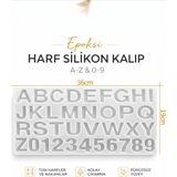 Stonechem Büyük Boy Epoksi Harf ve Rakam Silikon Kalıbı 36 cm – A'dan Z'ye ve 0-9 Arası Anahtarlık, Takı ve Reçine Sanatı İçin Esnek Alfabe Kalıbı