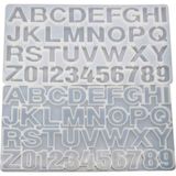 Stonechem Epoksi Harf Kalıbı Seti – 36’lı Büyük Harf ve Rakam Silikon Kalıp (4 cm Boy / 8 mm Derinlik) - Beyaz