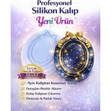 Stonechem Fiyonklu Oval Çerçeve Silikon Kalıbı – Epoksi Reçine, Mum, Sabun, Kokulu Taş ve Alçı İçin Esnek Dekoratif Kalıp (Yüksek Detaylı Tasarım)