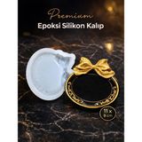 Stonechem Fiyonklu Yuvarlak Çerçeve Silikon Kalıbı – Epoksi Reçine, Mum, Sabun, Kokulu Taş ve Alçı İçin Esnek Dekoratif Kalıp (Yüksek Detaylı Tasarım)