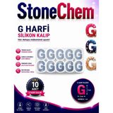 Stonechem G Harfi Silikon Kalıp 10’lu – Epoksi Reçine Harf Kalıbı, Anahtarlık ve Takı Yapımı