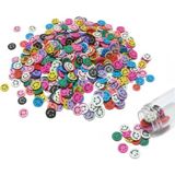 Stonechem Gülen Yüz Sticker Seti – 5 GR Renkli Smiley Figürleri (Epoksi, UV Reçine ve Nail Art İçin Dekoratif Fimo Süsleme Malzemesi) - Çok Renkli