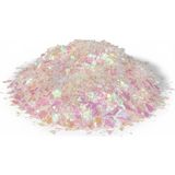 Stonechem Holografik Beyaz Glitter Kırığı – 5 GR Kristal Işıltılı Cam Kırığı Efektli Pullu Sim (Epoksi ve UV Reçine İçin Gökkuşağı Yansımalı Süsleme)
