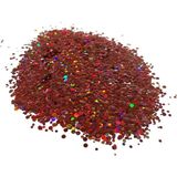 Stonechem Holografik Bordo Glitter – 5 GR Yüksek Işıltılı Pullu Sim (Epoksi, UV Reçine ve Hobi Sanatı İçin Gökkuşağı Efektli Süsleme)