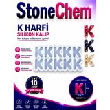 Stonechem K Harfi Silikon Kalıp 10’lu – Epoksi Reçine Harf Kalıbı, Anahtarlık ve Takı Yapımı