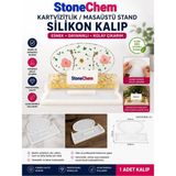 Stonechem Oval Kartvizitlik Silikon Kalıp – Epoksi Reçine Masaüstü Stand Kalıbı, Notluk ve Kartlık Döküm Kalıbı 24,59 cm No:3