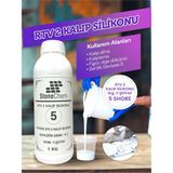 Stonechem RTV-2 Kalıp Silikonu 1 kg – 5 Shore Yarı Şeffaf – Katalizör Dahil – 1. Sınıf Ultra Esnek - renk