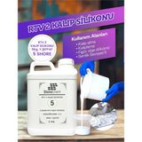 Stonechem RTV-2 Kalıp Silikonu 5 kg – 5 Shore Ultra Yumuşak ve Esnek – Yarı Şeffaf – Katalizör Dahil – 1. Sınıf Kalite - renk