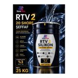 Stonechem Rtv2 Silikon 20 Shore Şeffaf Kalıp Silikonu Epoksi Sabun Taş Tozu Uyumlu Kabarcıksız Döküm 25 kg