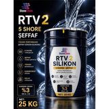 Stonechem Rtv2 Silikon 5 Shore Şeffaf Kalıp Silikonu Epoksi Sabun Taş Tozu Uyumlu Kabarcıksız Döküm 25 kg