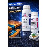 Stonechem Stonemix Süper Şeffaf Epoksi Reçine Seti 750 gr - Kristal Berraklık ve Hava Kabarcığı Karşıtı - Sürpriz Hediyeli