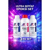 Stonechem Stonemix Ultra Şeffaf Epoksi Reçine 3 kg Set - Yüksek Parlaklık ve Çizilme Direnci - Kristal Berraklık