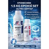 Stonechem Ultra Şeffaf Epoksi Reçine Seti 1.5 kg - Sararma Karşıtı Kristal Berraklık - Sürpriz Hediyeli