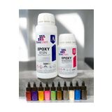 stonechem Ultra Şeffaf Parlak Epoksi Reçine 750 Gr + 10 Renk Sıvı Sedefli Pigmnet Seti