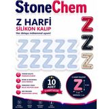 Stonechem Z Harfi Silikon Kalıp 10’lu – Epoksi Reçine Harf Kalıbı, Anahtarlık ve Takı Yapımı