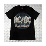 Stonedfame Ac-Dc Çift Baskılı T-Shirt - XXL - Siyah