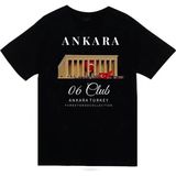 stonedfame Ankara - 06 - Anıtkabir - Atatürk - Türk Bayrağı - Şehir Baskılı Unisex %100 Pamuk Siyah T-Shirt
