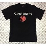 stonedfame Game Of Thrones Baskılı T-Shirt - Siyah