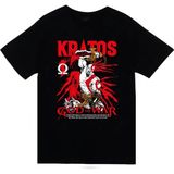 stonedfame God Of War - Kratos - Oyun Baskılı Unisex %100 Pamuk Siyah T-Shirt - XS