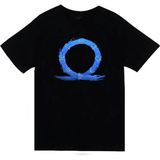 stonedfame God Of War - Oyun Baskılı Unisex %100 Pamuk Siyah T-Shirt - 4XL