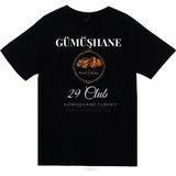 stonedfame Gümüşhane - 29 - Pestil - Köme - Şehir Baskılı Unisex %100 Pamuk Siyah T-Shirt - XL