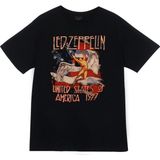 stonedfame LED Zeppelin Baskılı T-Shirt - Siyah