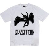 stonedfame LED Zeppelin Baskılı T-Shirt - XXXXL - Beyaz