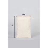 Stonehill 20X30 cm Büzgülü Ham Bez Kese 2 Adet Doğal Pamuk Malzeme ile Çevre Dostu Kullanım