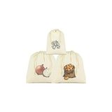 stonehill Patates, Soğan ve Sarmısak Saklama Torbası, 3'lü Set, Ham Bez Kumaş, Çekme İpli