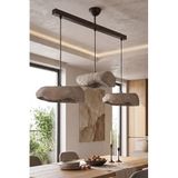 Stonelith Handmade 3'lü Karbon Beton Avize 60x60 cm | Modern Sarkıt Avize | E27 Duylu Beton Avize | Salon, Yemek Odası ve Mutfak Adası Aydınlatması | CE Belgeli | HMY Design