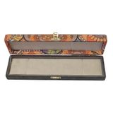 Stonelys Lüks Kadife Takı Kutusu, Mücevher ve Tesbih için, Desenli Kadife Kaplama, Kilitli, Premium Hediye Kutusu (DESENLİ GRİ, 28X7)