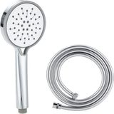 Stoneseries Lüks Duş Seti - 3 Farklı Püskürtmeli Full Krom Kaplama El Duşu + 150 cm Gümüş Pvc Duş Spirali - Paslanmaz, Kopmaz, Kırılmaz Çelik Bağlantılı Pvc Duş Hortumu (2'li Set)