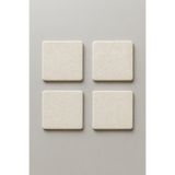 stonesteps Treverten Bardak Altlığı Doğal Mermer 4 Adet 10 X 10 Çay Kahve İçecek Bardak Altlığı