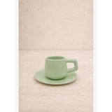 Stoneware Espresso / Türk Kahvesi Fincanı Yeşil
