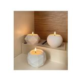 stonnish Tealight Beton Mumluk 3 Lü Set, Dekoratif Hediyelik Ham Beyaz 5 X 7 Cm